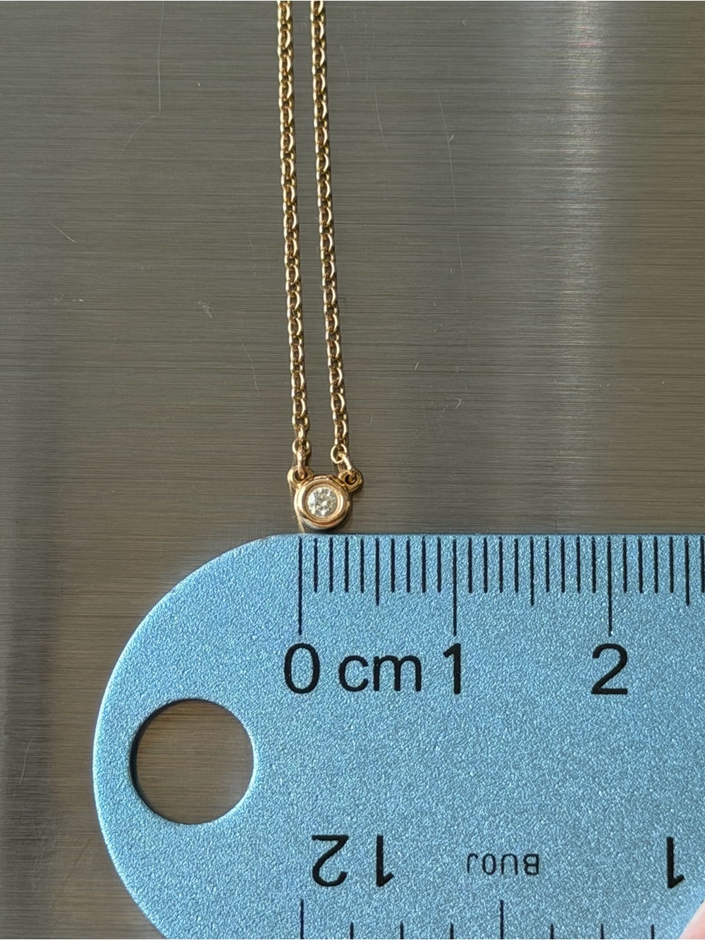 Tiffany & Co. 18k Rose Gold Diamonds by the Yard Necklace 16” - Picture 7 of 7